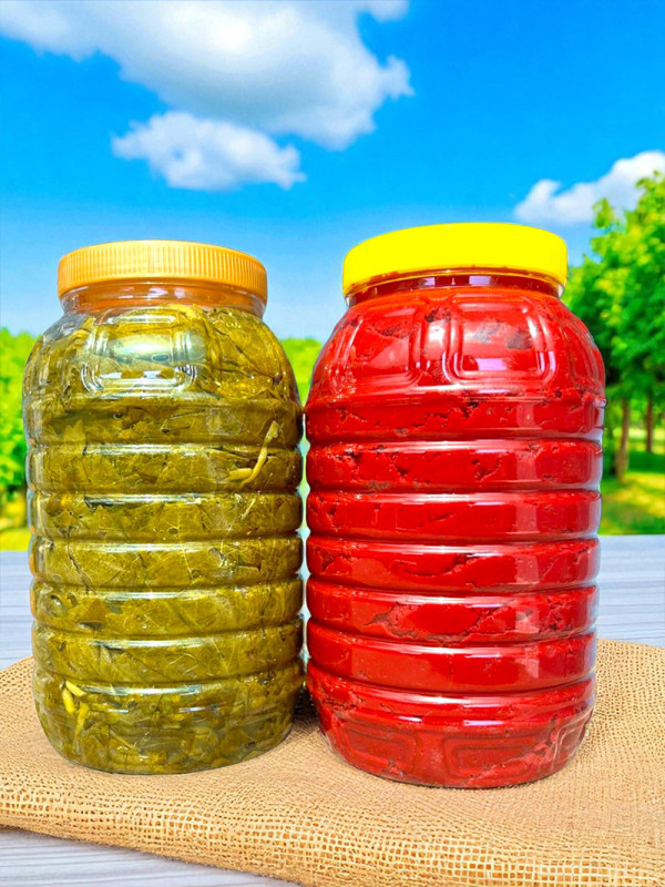 Domates Salçası 3 kg. + Salamura Yaprak 3'lük Bidon